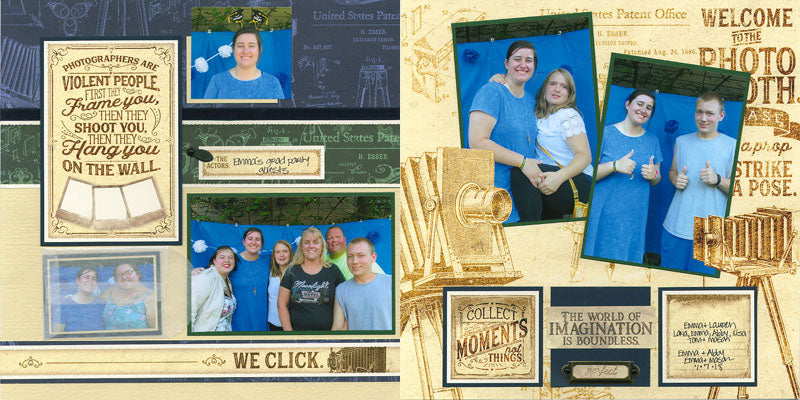 Photo Booth - Finished layouts by Karen Wyngaard #clubscrap #scrapbooking