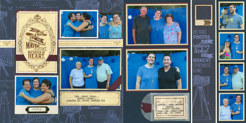 Photo Booth - Finished layouts by Karen Wyngaard #clubscrap #scrapbooking