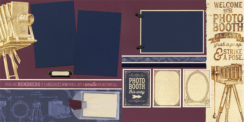 Photo Booth Scrapbook Page Kit - Special Release #clubscrap #scrapbooking