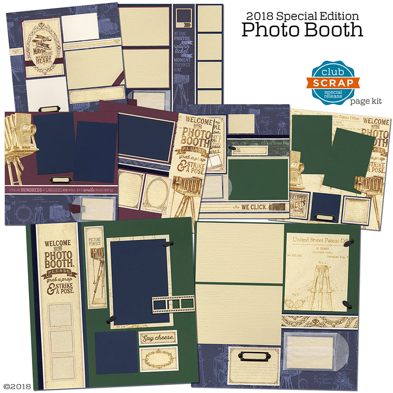Photo Booth Scrapbook Page Kit - Special Release #clubscrap #scrapbooking