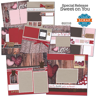 Club Scrap's Sweet on You kit #clubscrap #scrapbooking