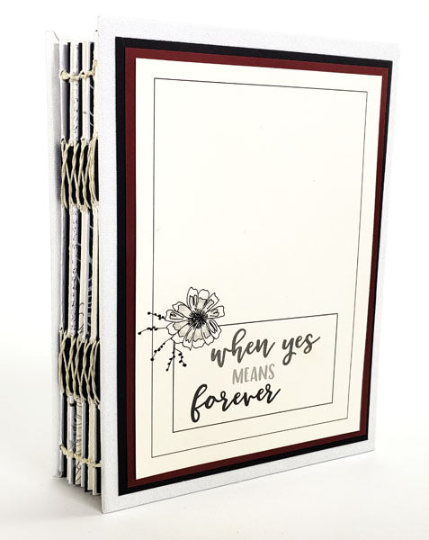 Wedding Journal - French Link Stitch Journal components + Wedding kit #handmadebook #minialbum #clubscrap #projects
