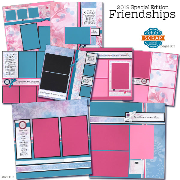 Friendships Page Kit by Club Scrap #clubscrap #page kit #scrapbooking