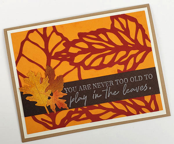 Falling Leaves Cut file - card by Karen Wyngaard