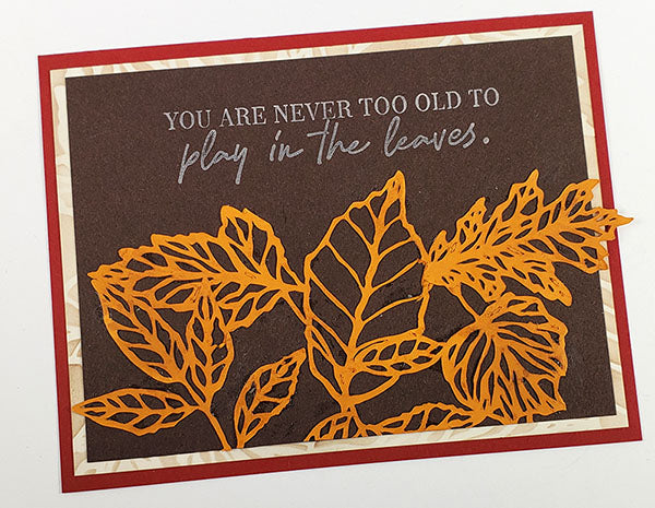 Falling Leaves Cut file - card by Karen Wyngaard