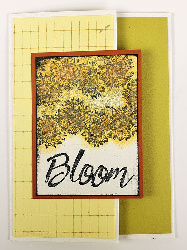 Sunflowers stamped card by Karen Wyngaard