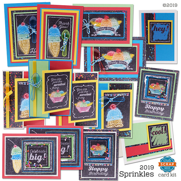 Sprinkles Card Kit by Club Scrap #clubscrap #cardkit #cardformulas #cardmaking