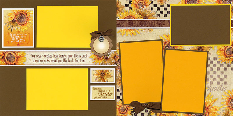 Club Scrap's Sunflowers Remix Pages #clubscrap #scrapbooking #pagekit
