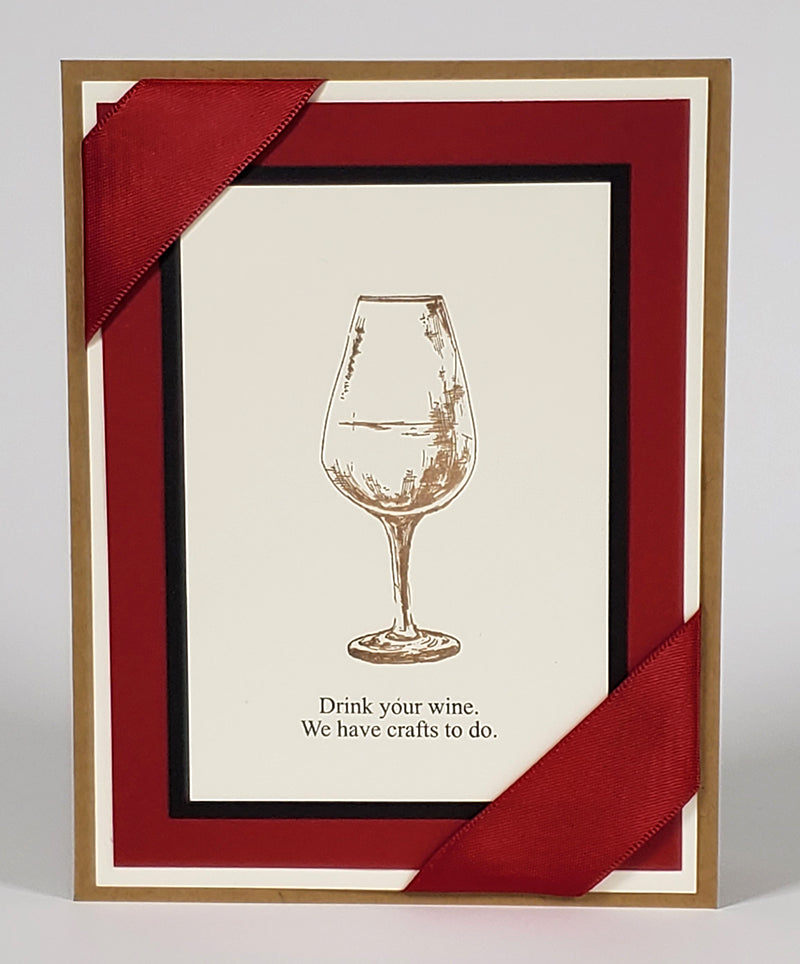 Wine Time Stamps by Club Scrap #clubscrap #winetime #handmadecard #rubberstamping
