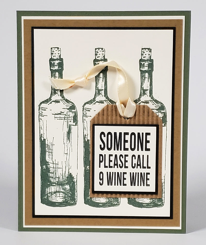 Wine Time Stamps by Club Scrap #clubscrap #winetime #handmadecard #rubberstamping
