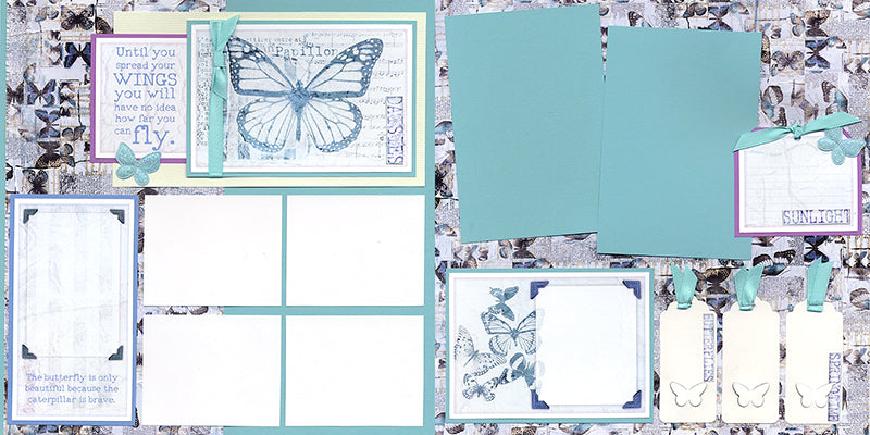 Butterflies Page Kit by Club Scrap #clubscrap #pagekit #scrapbooking #pagekitclub
