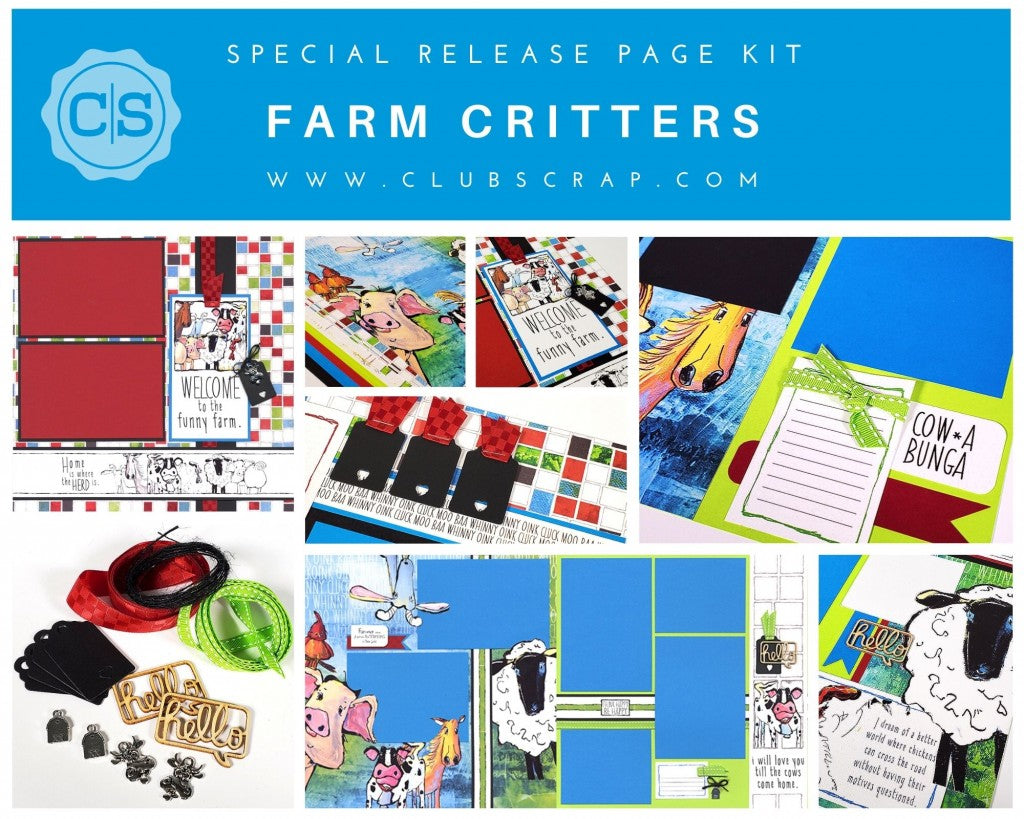 Farm Critters Special Release - page kit by Club Scrap #pagekit #clubscrap #efficientscrapbooking
