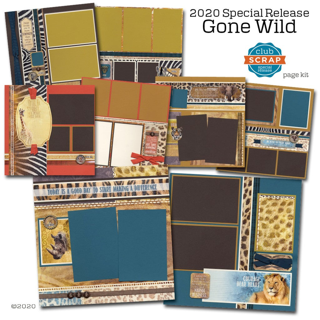 Gone Wild Remix Page kit
#clubscrap #papercrafts #papercrafting #scrapbooking