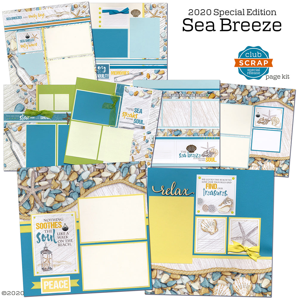 Sea Breeze Remix Page Kit by Club Scrap #clubscrap #pagekit #scrapbooking