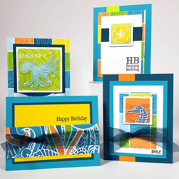 High Tide Remix Cards - Recycling card formulas #clubscrap 