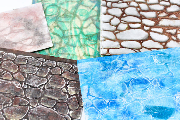 2019 Favorites - Cobblestone Stencil Techniques #clubscrap #stencil #mists #gelliarts