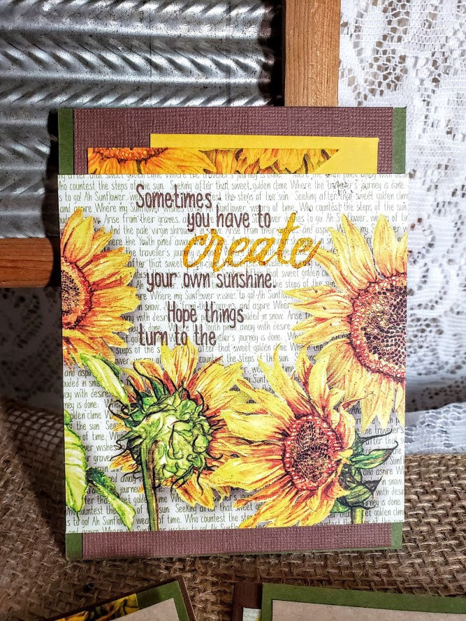 Sunflowers 2-step Stamping #clubscrap #stamping #rubberstamps #techniques
