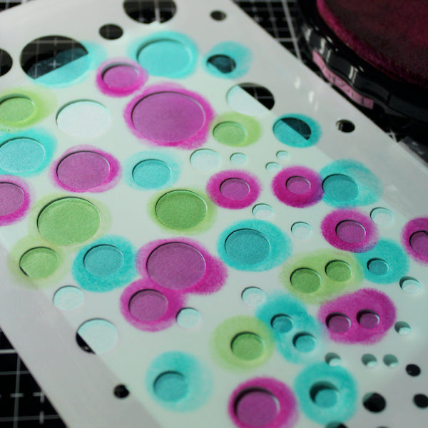 Ghosting Technique Confetti cards #clubscrap #stencil 