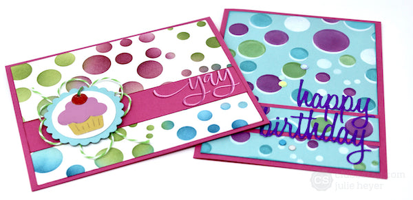 Ghosting Technique Confetti cards #clubscrap #rineafoil #diecuts #stencil #cards 