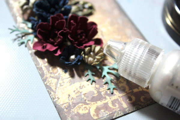 Ivy League Mini Tag #paperflowers #clubscrap #tag #embossresist