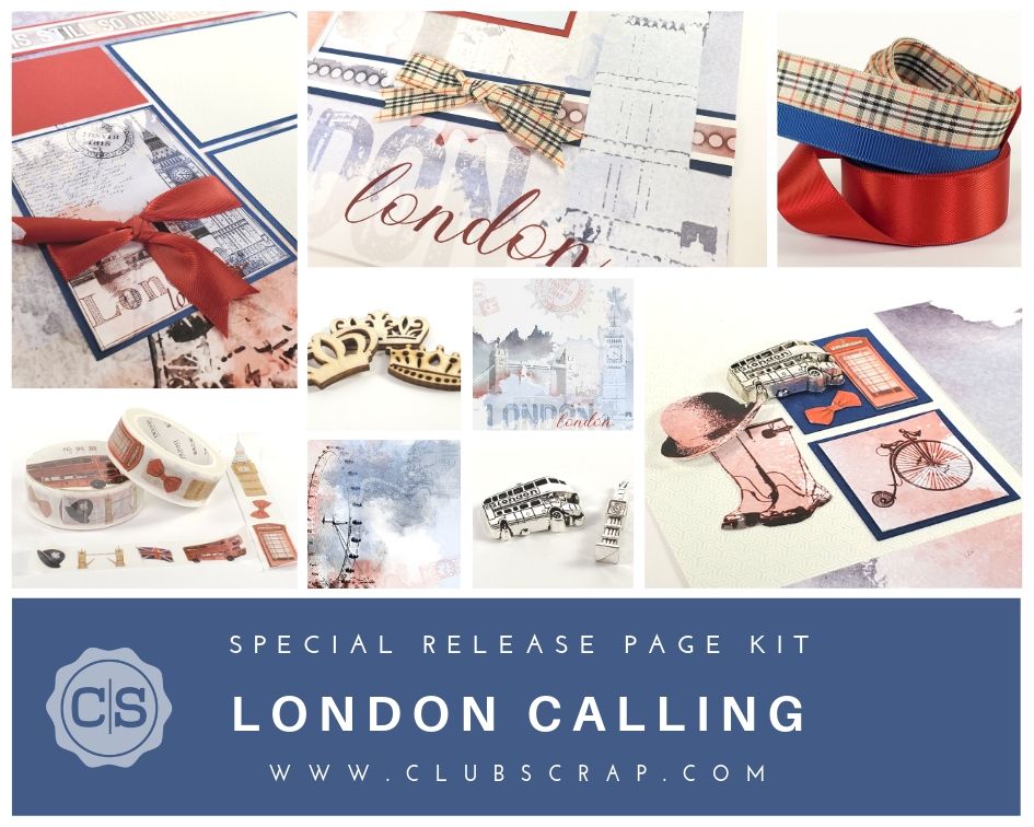 London Calling Remix Page Kit from Club Scrap #clubscrap #londonscrapbook #scrapbooking

