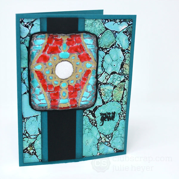 Nuvo Drops Turquoise Embellishments #clubscrap #nuvodrops #cards #turquoise #gems