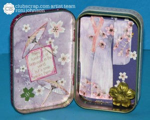  Cherry Blossoms altered tin