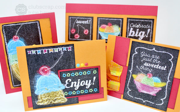 Sweet Ideas Sprinkles Remix Collections #clubscrap #icecream #sweets #scrapbooking #cards #minialbum