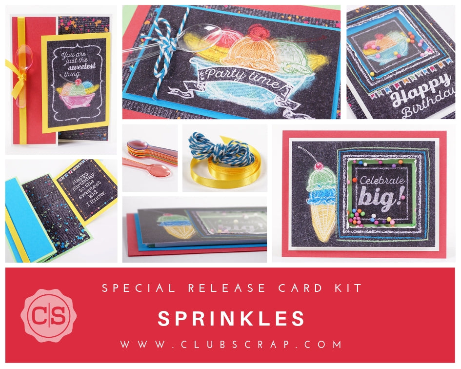 Sprinkles Card Kit by Club Scrap #clubscrap #cardkit #cardformulas #cardmaking