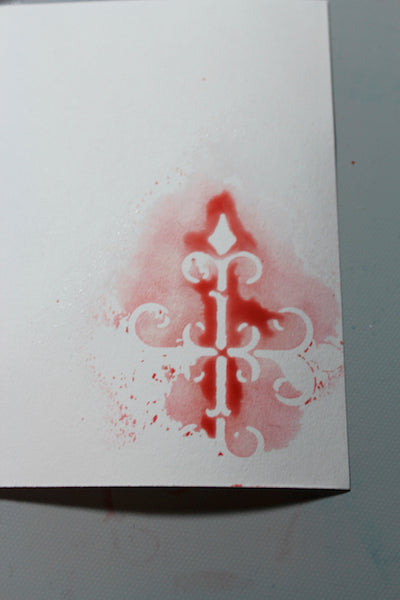 Stencil Stamping Technique Ivy League Cards #clubscrap #cards #stencils #technique