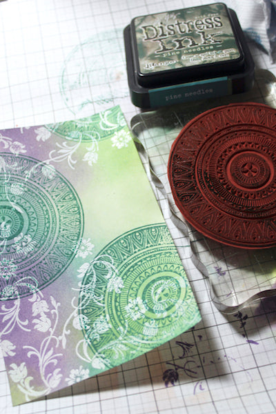 Embossed Resist Cards Tapestry Collection #clubscrap #distressinks #embossresist 