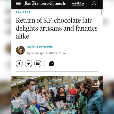 San Francisco Chronicle Article of Codinha Chocolate at International Chocolate Salon 2022