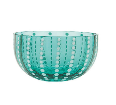 Zafferano Handblown Italian Glass Bowl in Green