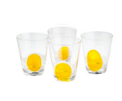 S/4 Hammered Martini Glasses-Clear w/Gold Rim | Global Views - 8.83039