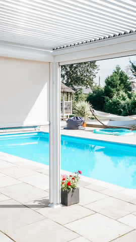 Swimming pool and pergola