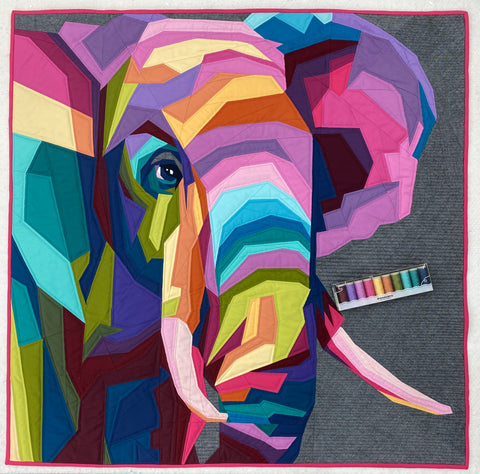 The Matriarch Elephant Quilted with Thread Collection