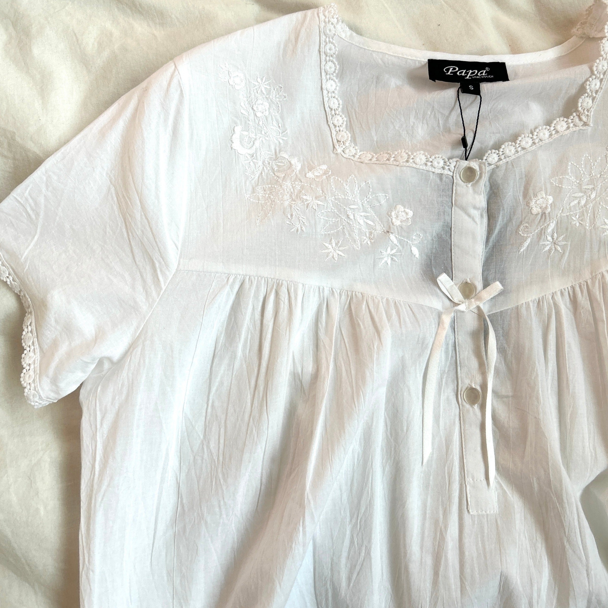 Nightshirt Long Embroidery with Buttons | SUMMER DRESS