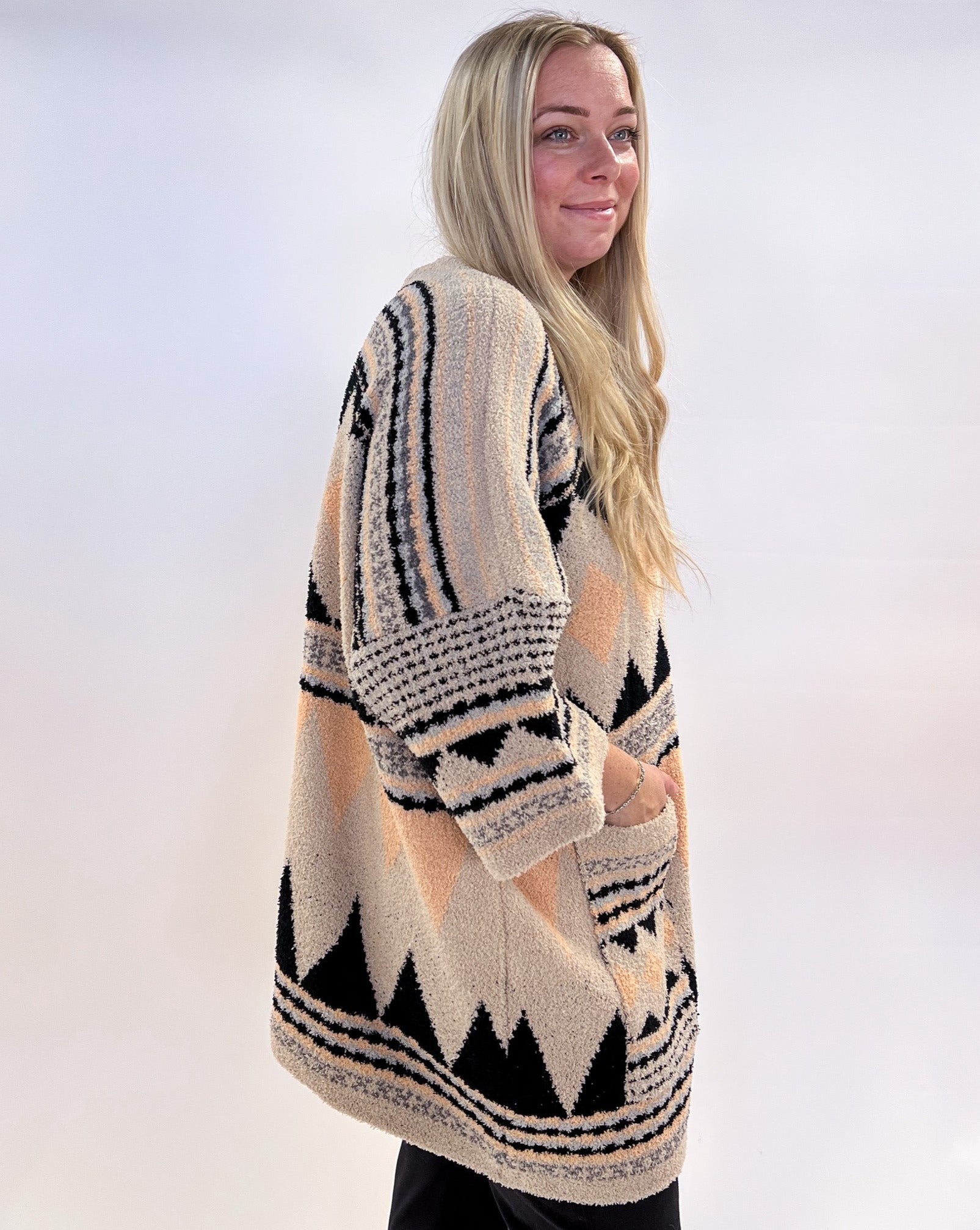 Chenille Soft Cardigan w/ Pockets