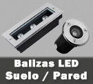 Balizas pared suelo de señalización luz encastradas