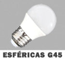 Bombillas de LED E27 esféricas G45