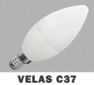 Bombillas LED vela candle E14 C37