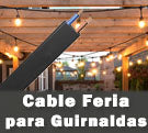 Cable de feria para luces de guirnaldas con bombillas LED estilo carpas ferias