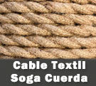 Cable estilo cuerda soga vintage para luces y lámparas