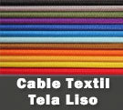 Cable textil de tela en liso con diferentes colores para decorar