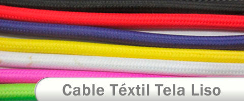Cable téxtil tela vintage liso