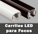 Carril led electrificados en color blanco y negro con accesorios