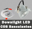 Downlight LED basculantes orientables empotrar techo