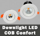 Downlight LED COB de la serie confort