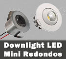 Focos downlights LED mini redondos para empotrar