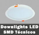 Downlights LED placa SMD técnicos